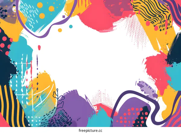 Colorful Abstract Background With White Space