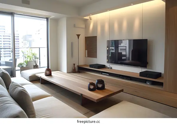 Modern Living Room Interior Design with Minimalist Furniture and Decor