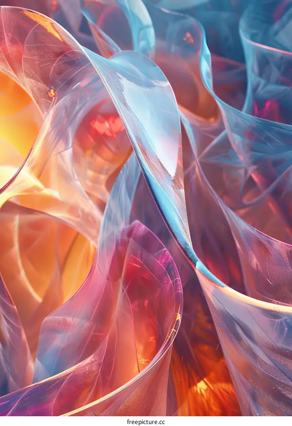 Fluid Abstract Background with Colorful, Creative Shapes