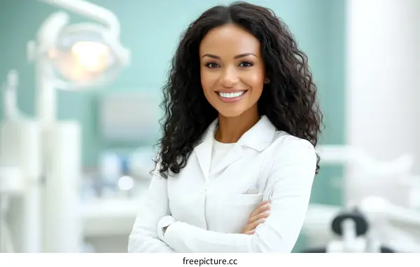 Professional African American Female Doctor Portrait