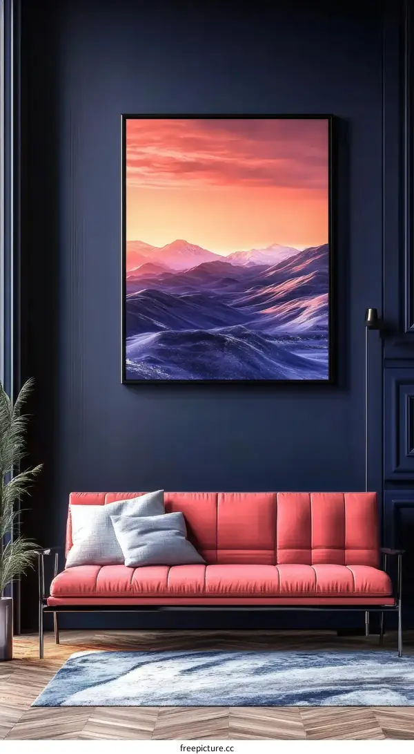 Majestic Mountain Sunset Landscape