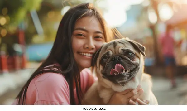 pug and girl best friends forever