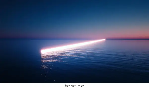 Abstract Sunrise Over the Ocean