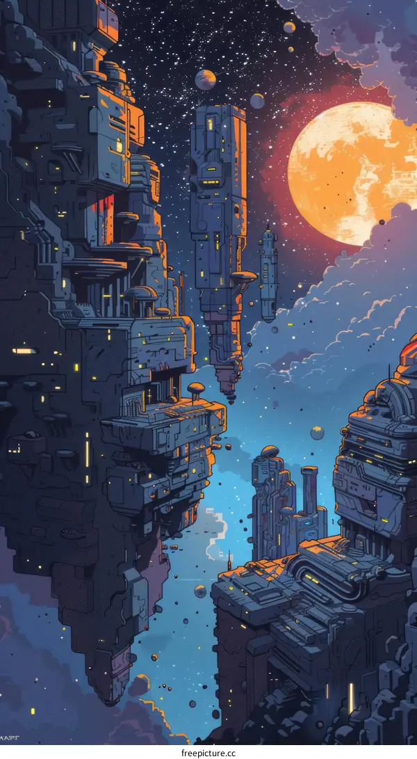 futuristic cityscape illustration