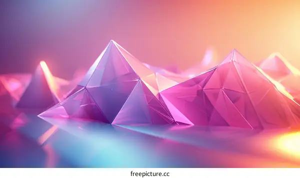 Pink and Purple Crystal Mountains