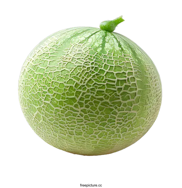 [Transparent Background PNG]Green Melon on White Background