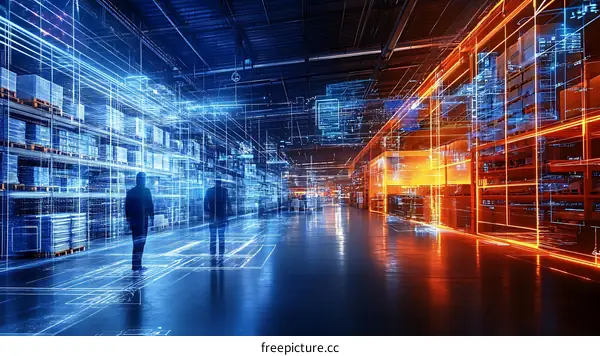 Warehouse Visualization with Digital Information Overlay