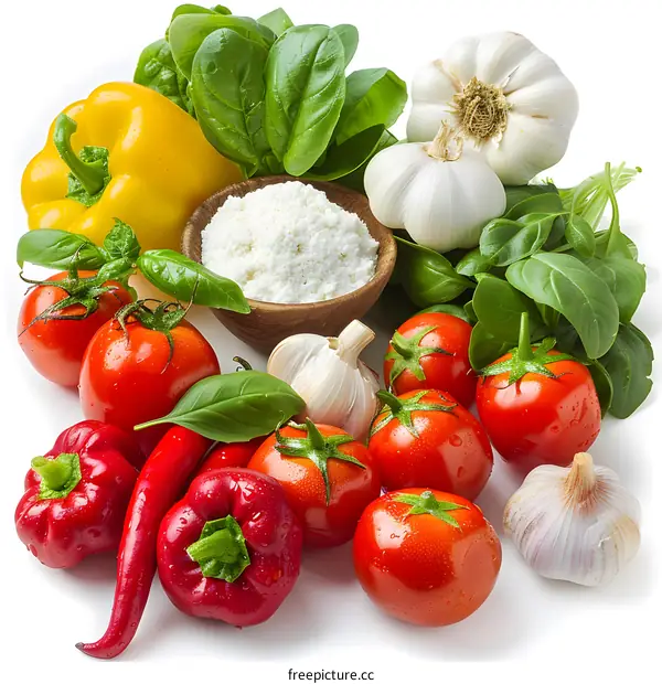 Fresh vegetables and herbs