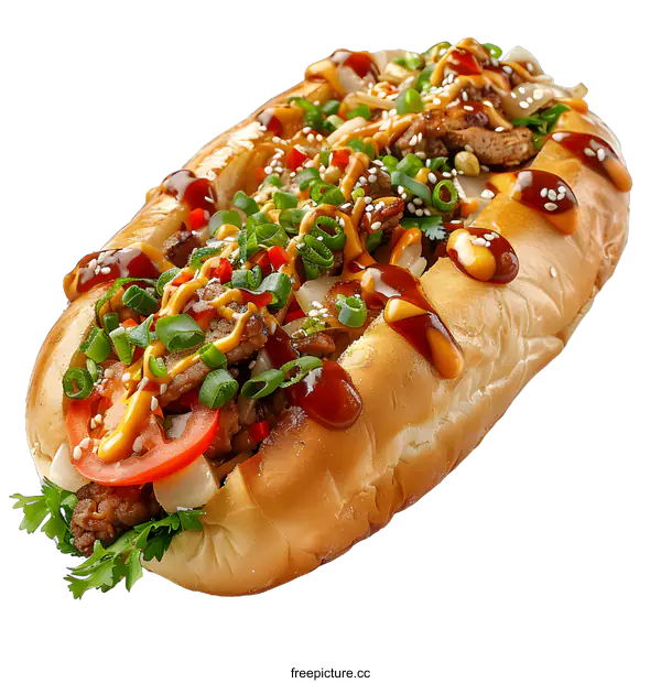 [Transparent Background PNG]bahn mi sandwich with vegetables