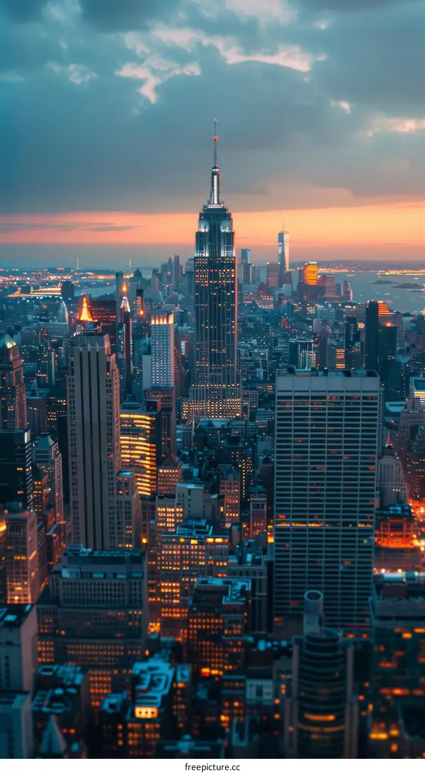 New York City Skyline at Sunset