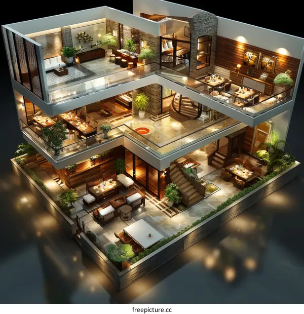 Modern Luxury Duplex Residence Interior Design