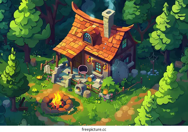 Fairy Tale Cottage in the Forest