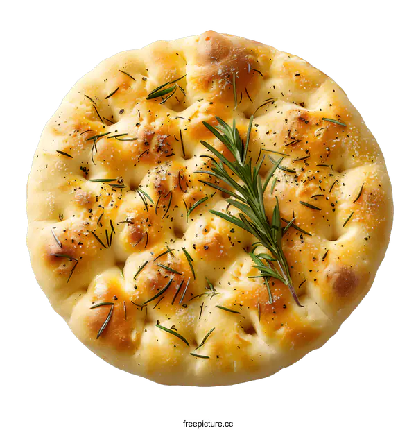 [Transparent Background PNG]Focaccia with rosemary