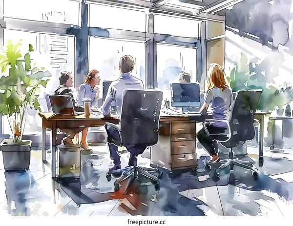 business meeting in the modern office