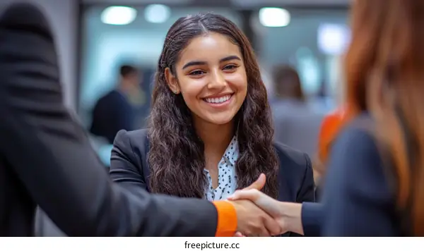Businesswomen Handshake Professional Meeting