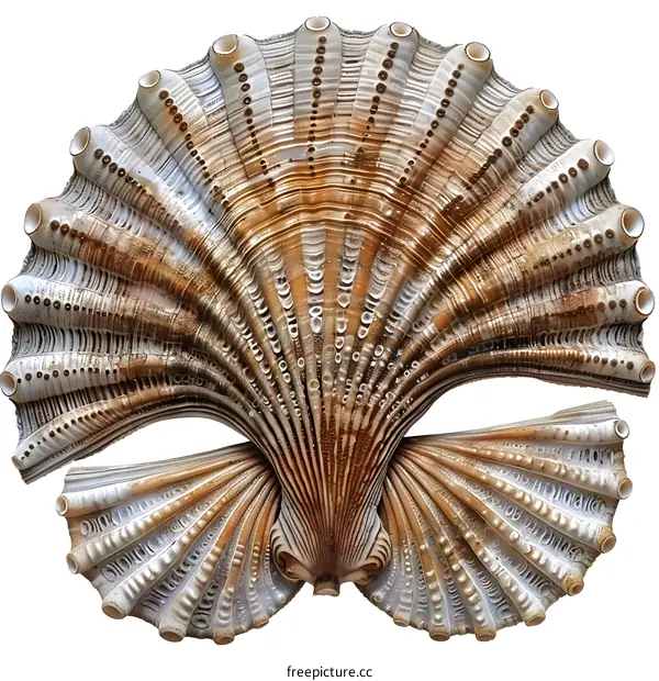 Close-up of a Scallop Shell