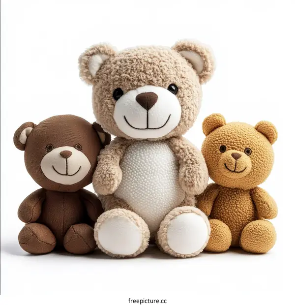 Adorable Plush Teddy Bears in Various Colors