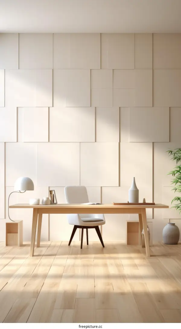 Home Office Design with Modern Desk and Chair