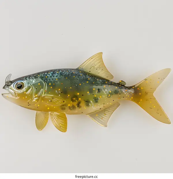Realistic Fishing Lure on White Background
