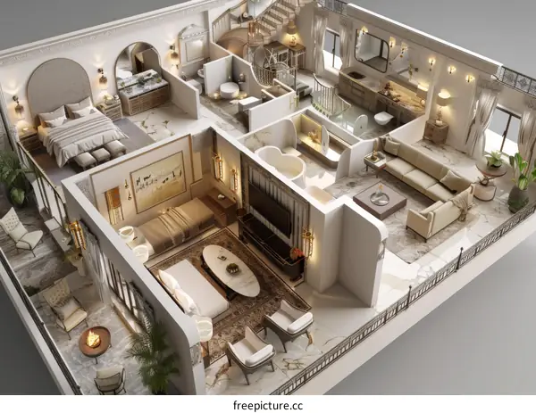 Duplex Apartment Interior Design 3D Visualization