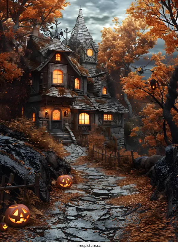 Halloween Pumpkin House