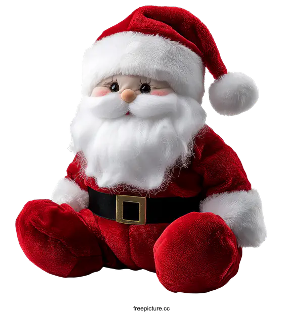 [Transparent Background PNG]Sitting Santa Plush Toy Christmas Decoration