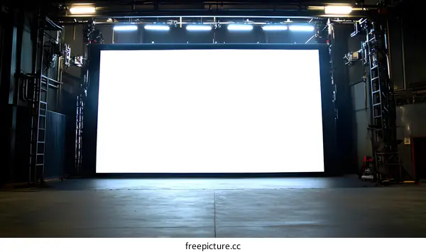 Blank White Screen Stage Backdrop