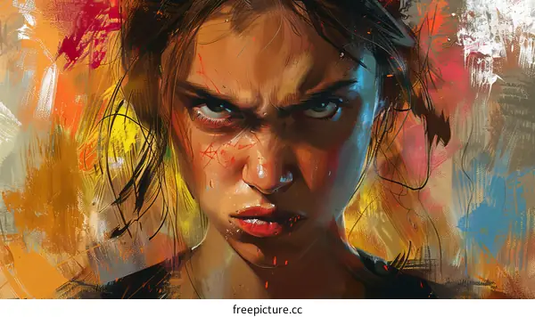 portrait of a determined young woman