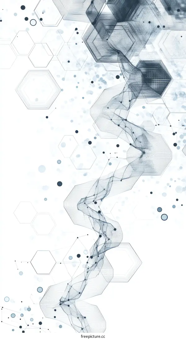 Abstract Technology Background Design with Hexagons