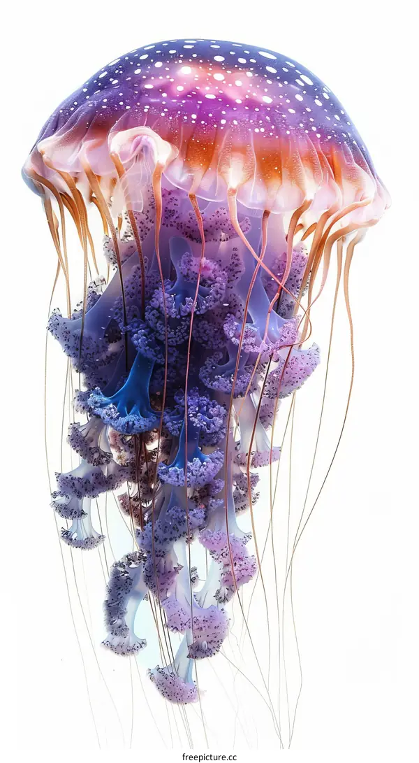 Exquisite Jellyfish with Vibrant Tentacles
