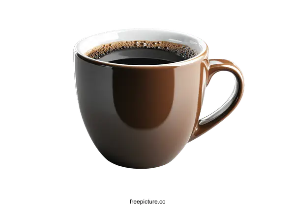 [Transparent Background PNG]Brown Coffee Cup Filled with Coffee