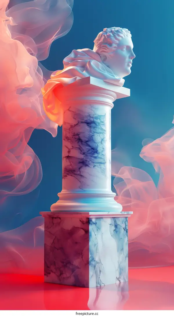 Column Entwined in Smoke