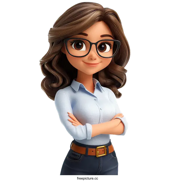[Transparent Background PNG]Cartoon Character Business Woman Illustration