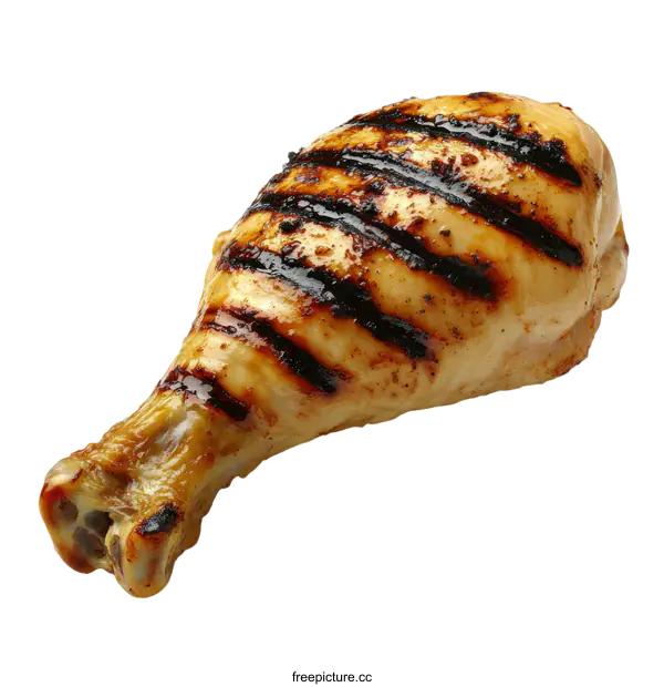 [Transparent Background PNG]Grilled Chicken Leg Close-up