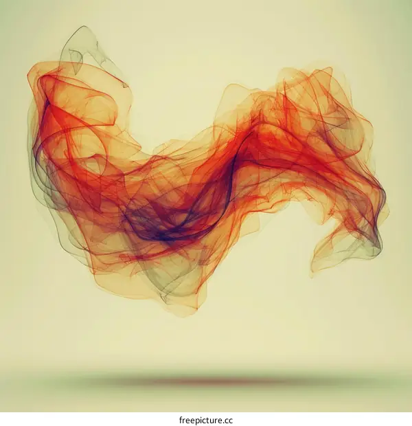 Abstract Orange and Blue Smoke