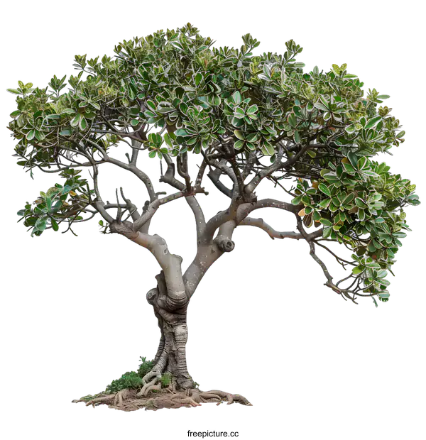 [Transparent Background PNG]Isolated Green Tree on White Background