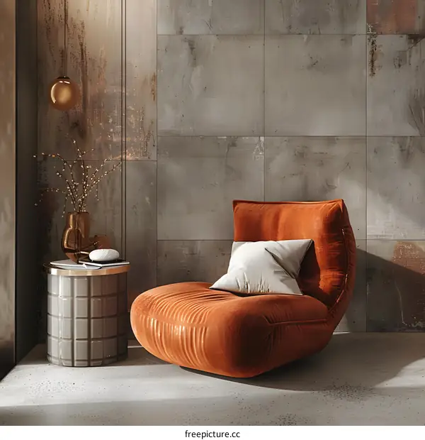 Modern Interior Design with Comfortable Armchair