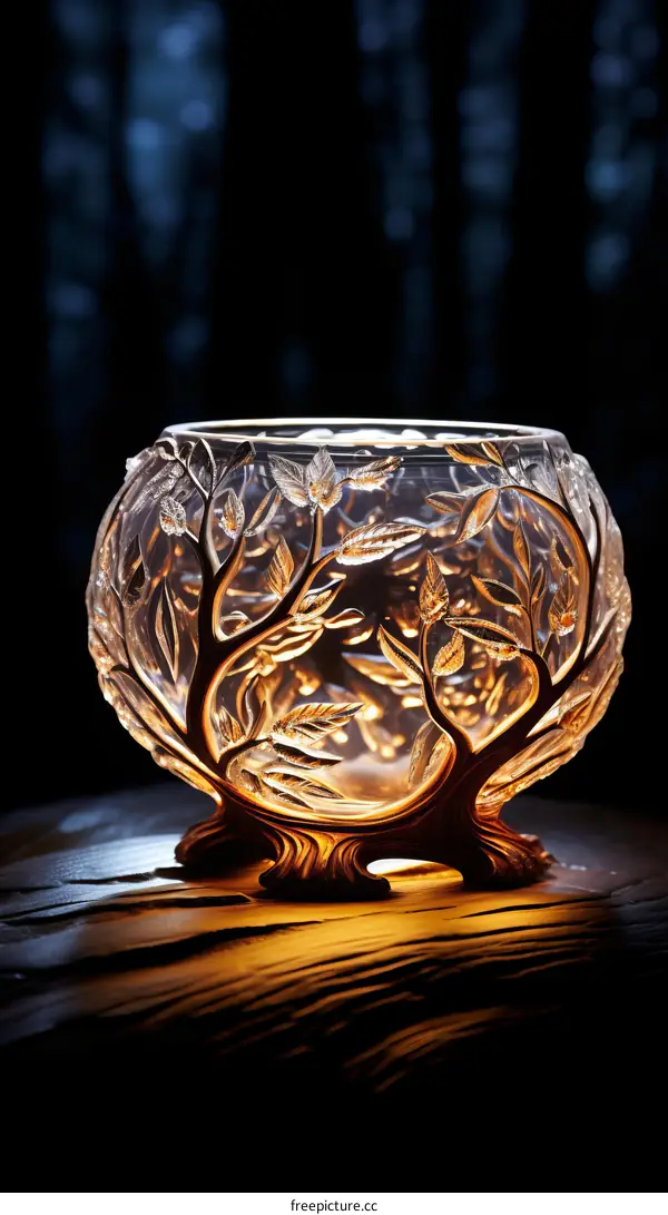 Crystal Tree of Life Sculpture with Golden Base