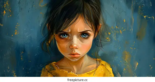 portrait of a sad girl