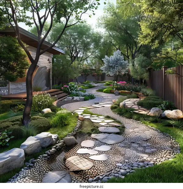 Garden Landscape Design Rendering