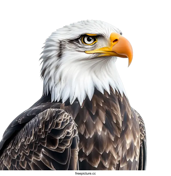 [Transparent Background PNG]Bald Eagle Portrait Close Up