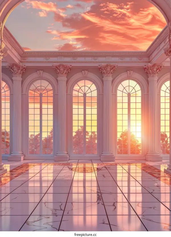 The interior structure of a Western classical palace