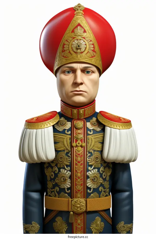 3D Rendering of Tsar Nicholas II, Emperor of Russia