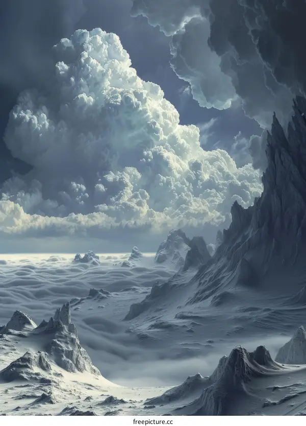 Glacier Mountain with Snow Cap