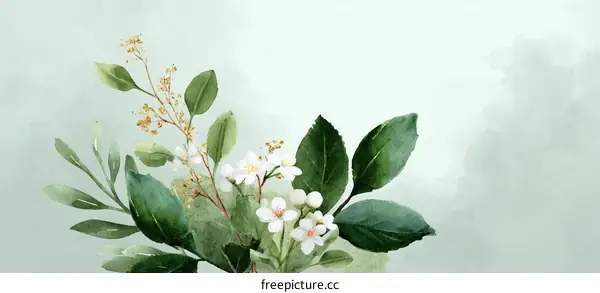Delicate Floral Watercolor Background