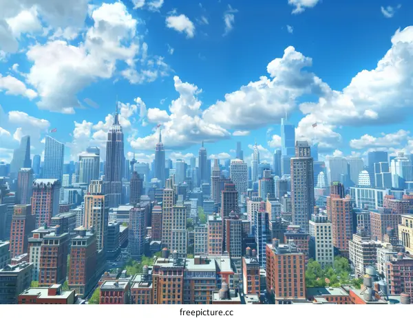 Manhattan Skyline at Sunset