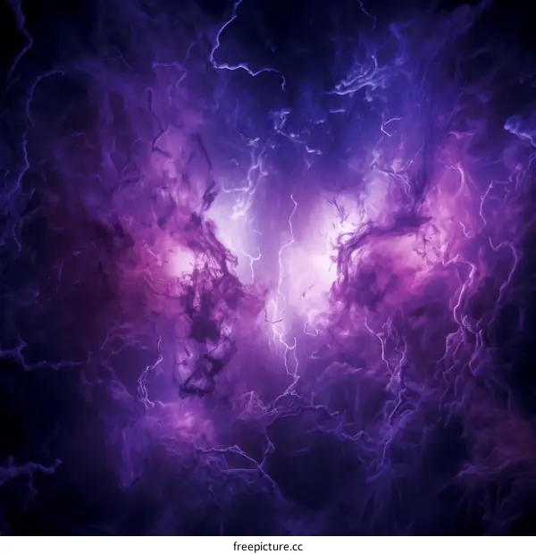 Electric Purple Storm Cloudscape