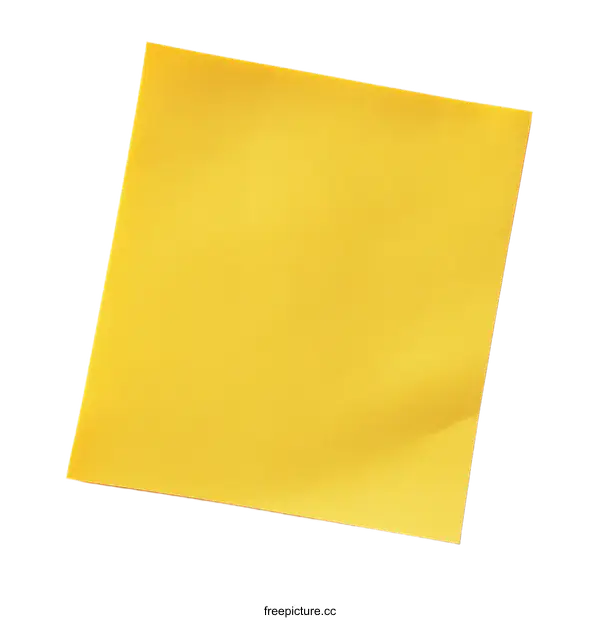 [Transparent Background PNG]Bright Yellow Sticky Note