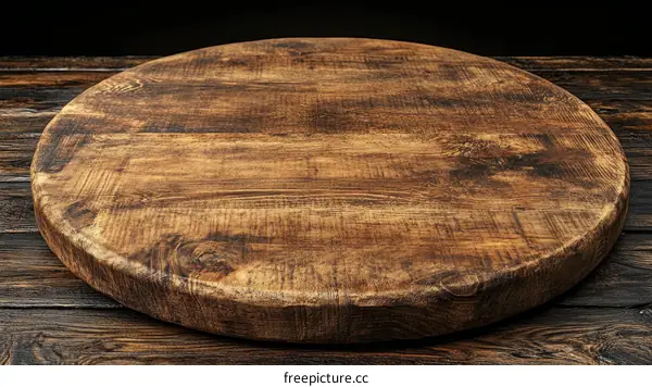 Vintage Wooden Round Cutting Board