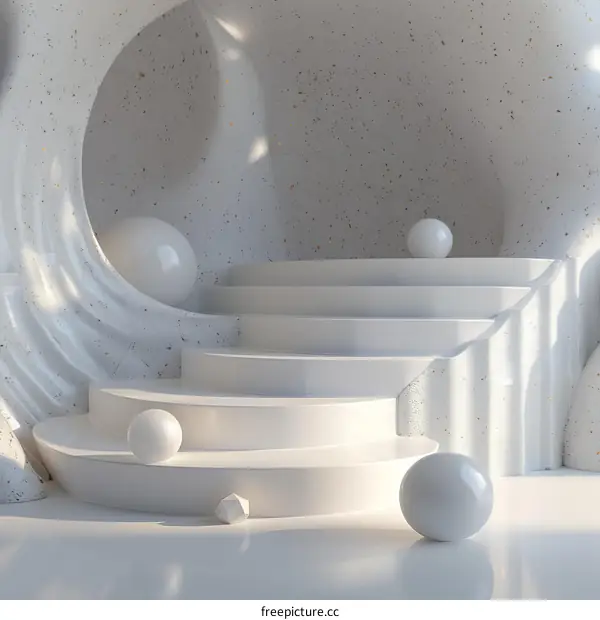 White Minimalist Product Display Platform